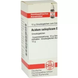 ACIDUM SALICYLICUM D 4 rutuliukai, 10 g