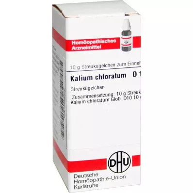 DHU Kalio chloratum D 10 rutuliukų, 10 g DHU Kalio chloratum D 10 rutuliukų, 10 g