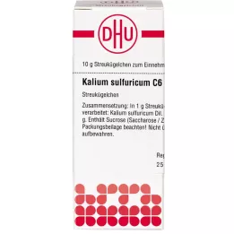 KALIUM SULFURICUM C 6 rutuliukai, 10 g