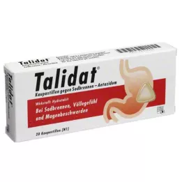 TALIDAT Kramtomosios pastilės nuo rėmens, 20 vnt