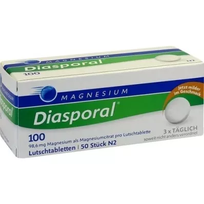 MAGNESIUM DIASPORAL 100 pastilių, 50 vnt