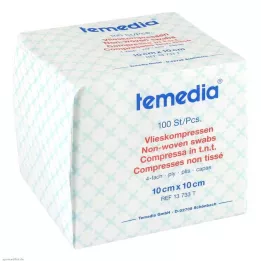 VLIESKOMPRESSEN 10x10 cm nesterilinės keturvietės, 100 vnt