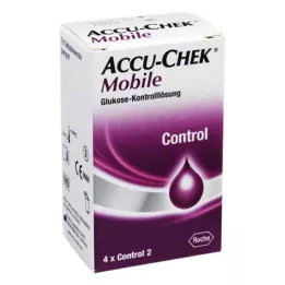 ACCU-CHEK Mobilus kontrolės tirpalas 4 vienkartiniai aplikatoriai, 1X4 vnt