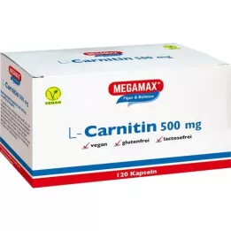 L-CARNITIN 500 mg Megamax kapsulės, 120 kapsulių