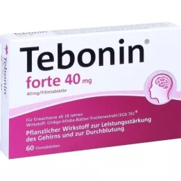 TEBONIN forte 40 mg plėvele dengtos tabletės, 60 vnt