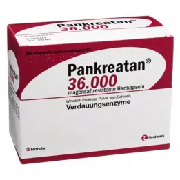Pankreatan 36 000 skrandyje neirių kapsulių, 200 vnt