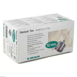 OMNICAN plona plunksnakočio adata 0,33x12 mm, 100 vnt