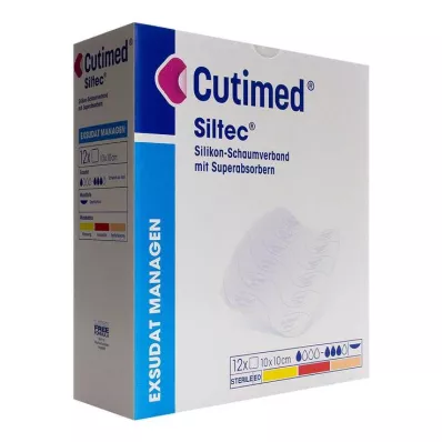 Cutimed Siltec putplasčio tvarstis 10x10 cm švelniai lipnus, 12 vnt