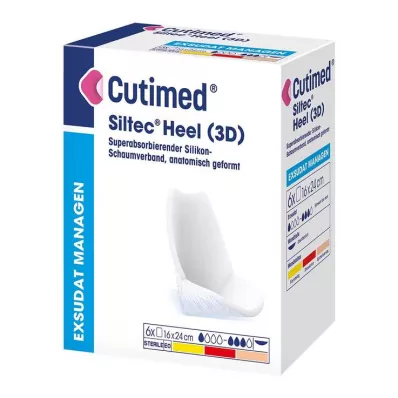 Cutimed Siltec Heel 3D 16x24 cm kompresai, 6 vnt Cutimed Siltec Heel 3D 16x24 cm kompresai, 6 vnt