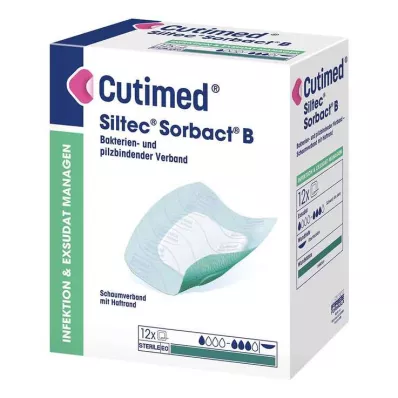 Cutimed Siltec Sorbact PU-tvarstis 12,5x12,5 cm, 12 vnt Cutimed Siltec Sorbact PU-tvarstis 12,5x12,5 cm, 12 vnt