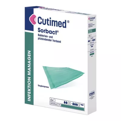 CUTIMED Sorbact absorbciniai kompresai 10x10 cm, 6 vnt