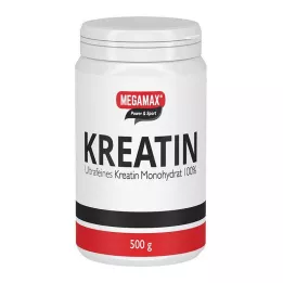 KREATIN MONOHYDRAT 100 % Megamax milteliai, 500 g