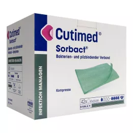 CUTIMED Sorbact kompresai 4x6 cm, 42 vnt