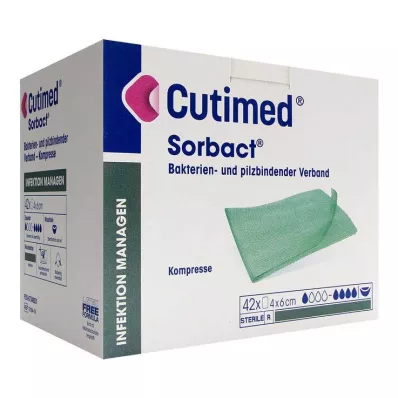 Cutimed Sorbact kompresai 4x6 cm, 42 vnt
