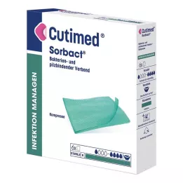 CUTIMED Sorbact kompresai 7x9 cm, 6 vnt