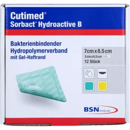 CUTIMED Sorbact Hydroactive B Gel-V.7x8,5 cm klijai, 12 vnt