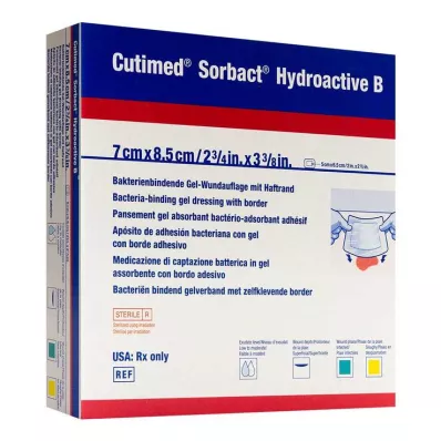Cutimed Sorbact Hydroactive B Gel-V.7x8,5 cm lipnus, 12 vnt