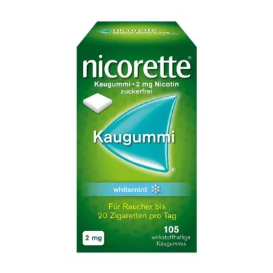 nicorette kramtomoji guma whitemint, 2 mg nikotino, 105 vnt nicorette kramtomoji guma whitemint, 2 mg nikotino, 105 vnt
