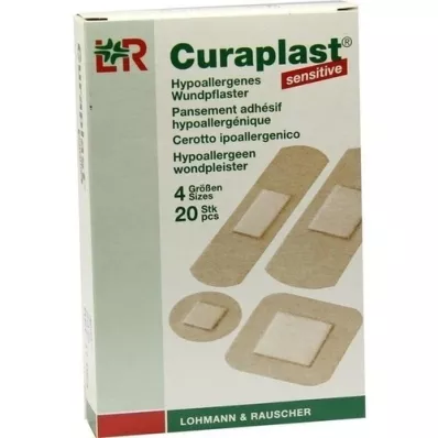 CURAPLAST Juostelės sensitive asorti, 20 vnt