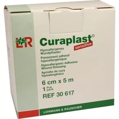 CURAPLAST Žaizdos tvarstis jautrus 6 cmx5 m, 1 vnt