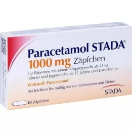 PARACETAMOL STADA 1000 mg žvakutės, 10 vnt