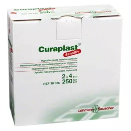 CURAPLAST Inj. pleistrai jautrūs 2x4 cm, 250 vnt