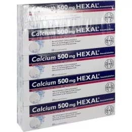 CALCIUM 500 HEXAL Šnypščiosios tabletės, 100 vnt