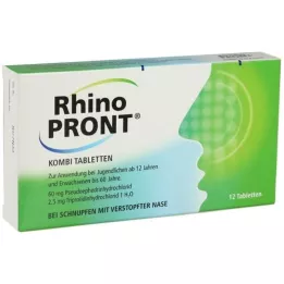 RHINOPRONT Kombinuotos tabletės, 12 vnt