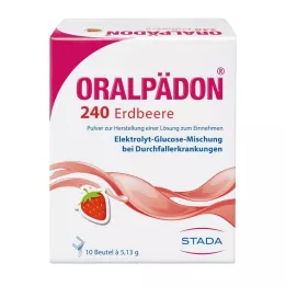 ORALPÄDON 240 braškių miltelių, 10 vnt