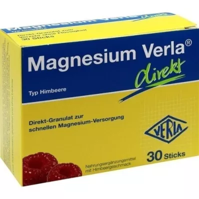 MAGNESIUM VERLA tiesioginės granulės aviečių, 30 vnt