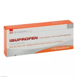 IBUPROFEN Hemopharm 400 mg plėvele dengtos tabletės, 20 vnt