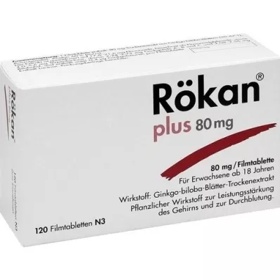 RÖKAN Plus 80 mg plėvele dengtos tabletės, 120 vnt