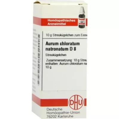 AURUM CHLORATUM NATRONATUM D 8 rutuliukai, 10 g