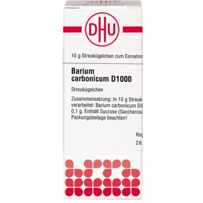 BARIUM CARBONICUM D 1000 rutuliukų, 10 g
