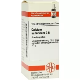 CALCIUM SULFURICUM C 6 rutuliukai, 10 g