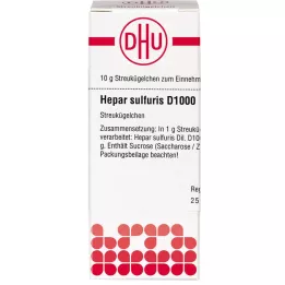 HEPAR SULFURIS D 1000 rutuliukų, 10 g