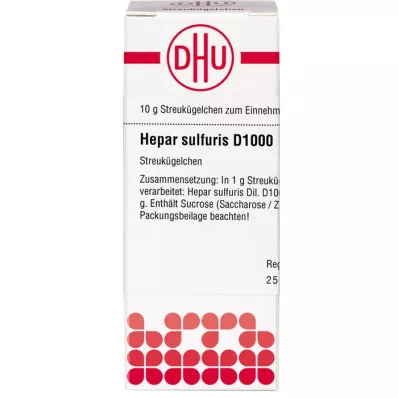 HEPAR SULFURIS D 1000 rutuliukų, 10 g