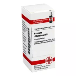 NATRIUM CHLORATUM D 8 rutuliukai, 10 g