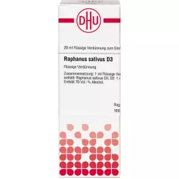 RAPHANUS SATIVUS D 3 skiedinys, 20 ml