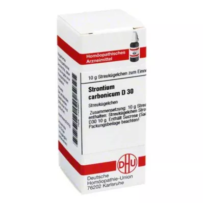 STRONTIUM CARBONICUM D 30 rutuliukų, 10 g