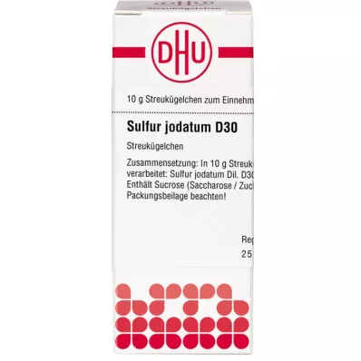 SULFUR JODATUM D 30 rutuliukų, 10 g