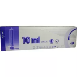 SPRITZE 10 ml 2 dalių Luer ekscentrikas, 100 vnt