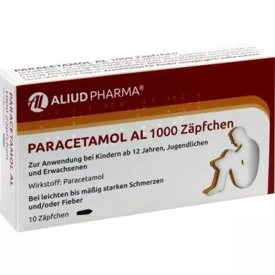 PARACETAMOL AL 1000 žvakučių, 10 vnt