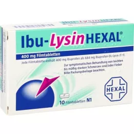 IBU-LYSINHEXAL Plėvele dengtos tabletės, 10 vnt