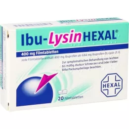 IBU-LYSINHEXAL Plėvele dengtos tabletės, 20 vnt