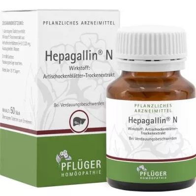 HEPAGALLIN N Dengtos tabletės, 50 vnt