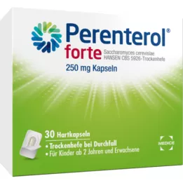 PERENTEROL forte 250 mg kapsulių lizdinė plokštelė, 30 vnt