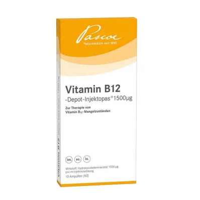 Vitamino B12 depo injekcija 1500 µg injekcinis tirpalas, 10X1 ml Vitamino B12 depo injekcija 1500 µg injekcinis tirpalas, 10X1 ml