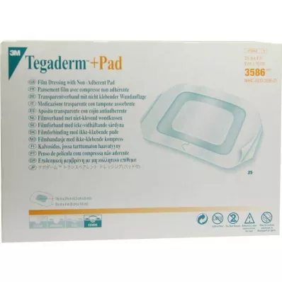 Tegaderm 3M Plus Pad 9x10cm paruoštas tvarstis 3586, 25 vnt Tegaderm 3M Plus Pad 9x10cm paruoštas tvarstis 3586, 25 vnt