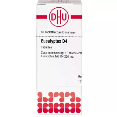 EUCALYPTUS D 4 tabletės, 80 kapsulių